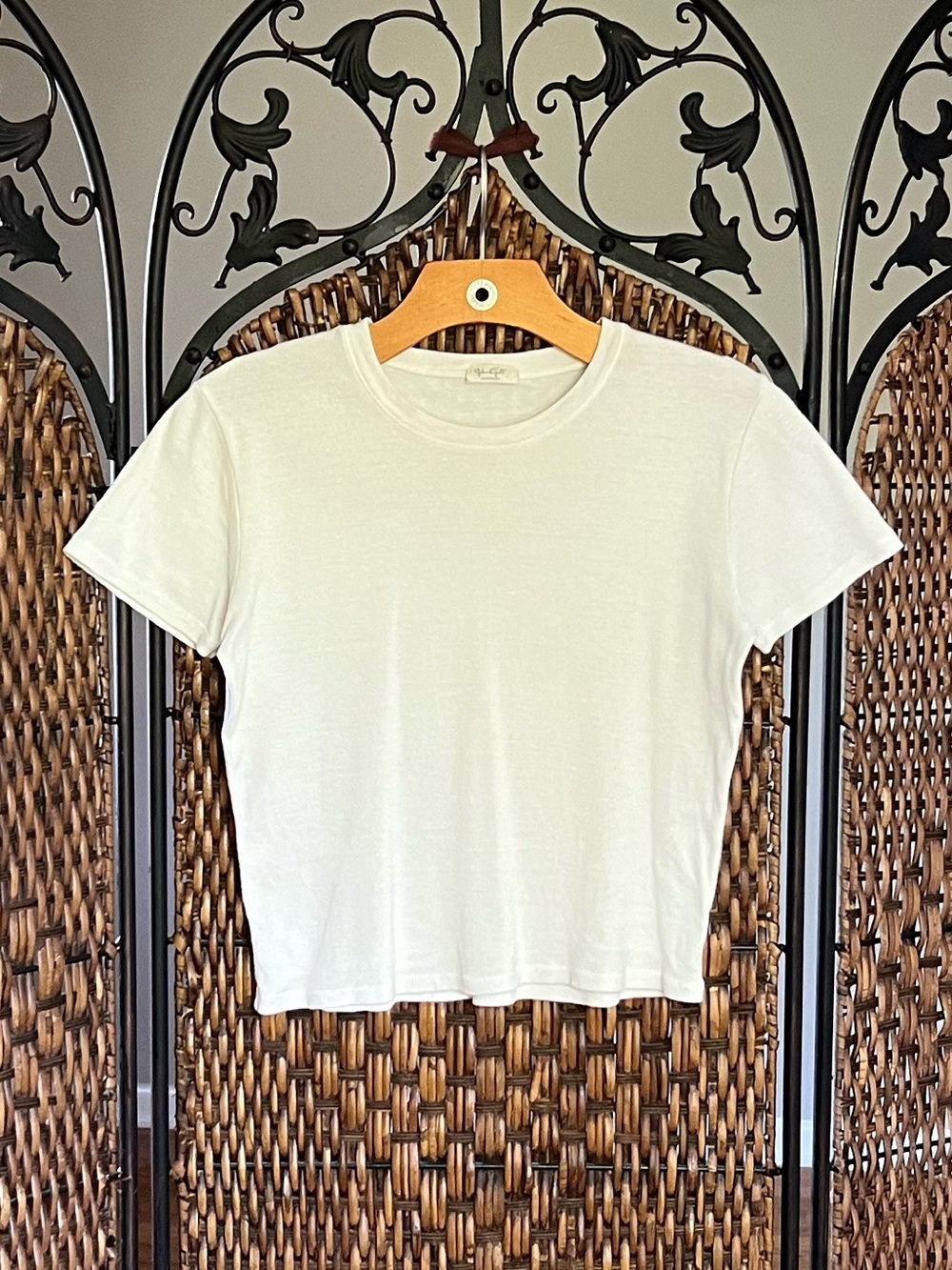 M J. Galt White Cotton Tee